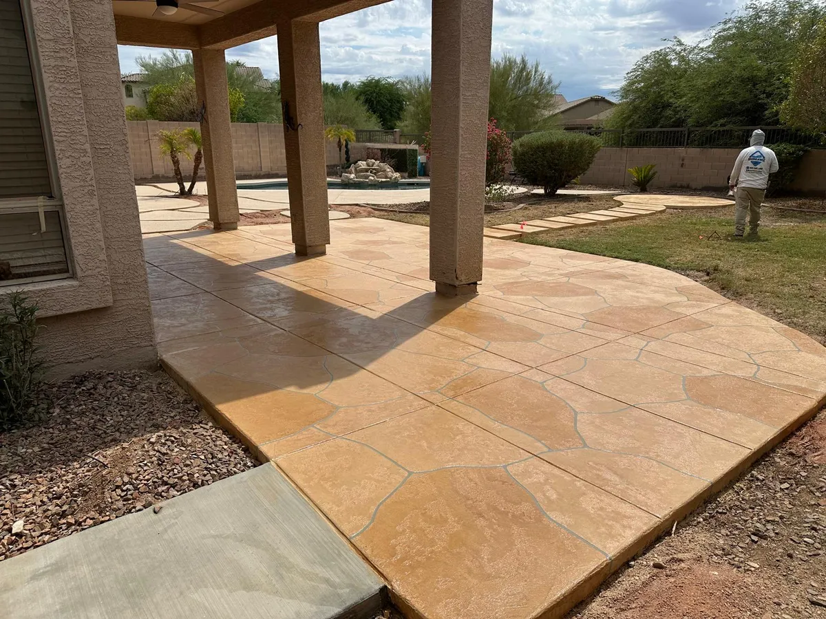Acrylic Flagstone Installation Arizona