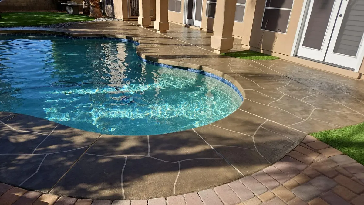 Flagstone Pool Deck Resurfacing Phoenix