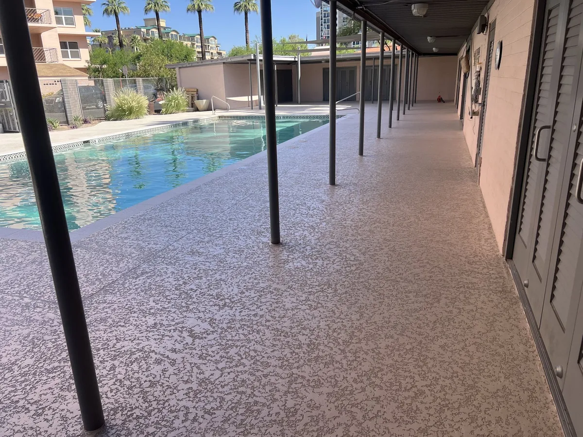 Commercial Pool Deck Resurfacing in Chandler AZ — completed project 2