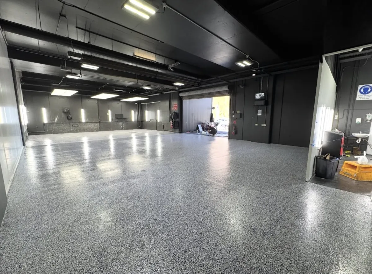 Vinyl Flake Epoxy Garage Floor Installation