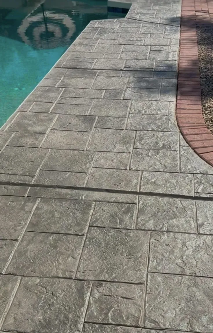 Stamped Concrete Pool Deck Installation Phoenix