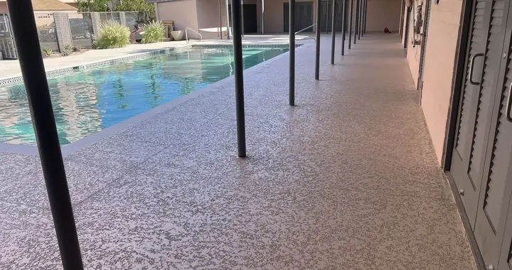 Commercial Pool Deck Resurfacing finish by Master Pool Decks