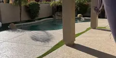 Cool deck coating on residential pool deck in Phoenix Arizona